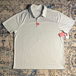 BCG Shirt Mens XXL Gray Polo Golf Short Sleeve Classic Lightweight Collared